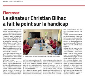 Midi Libre_07.11.23_Senateur Bilhac